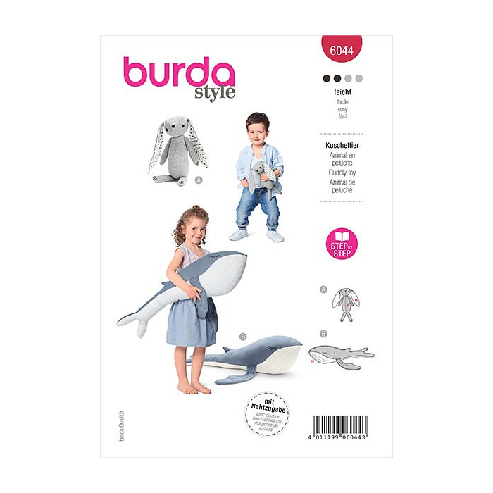 Böttger Stoffenwinkel - walvis en haas, Burda 6044 - burda6044