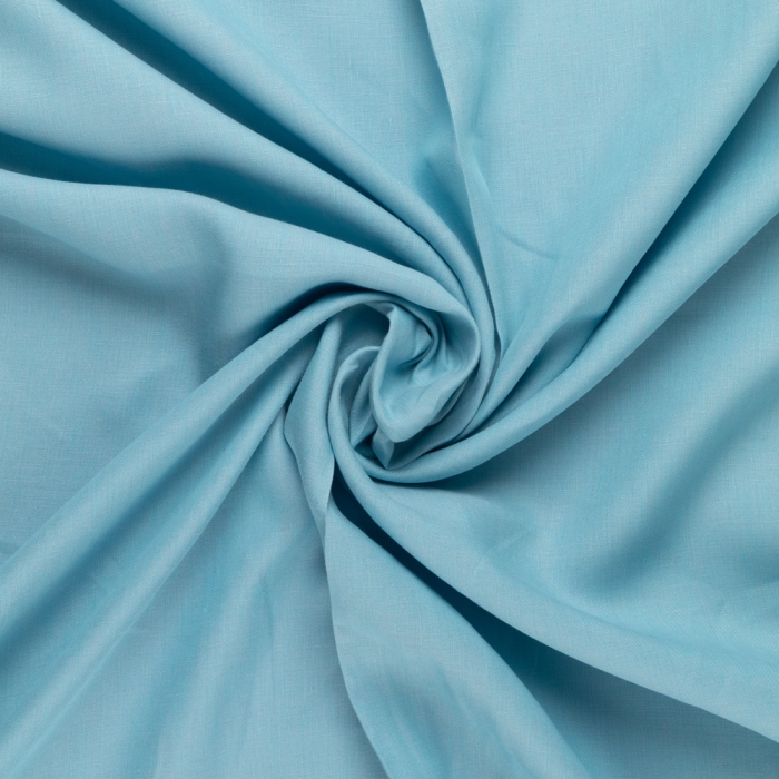 Böttger Stoffenwinkel - turquoise linnen stof Italiaans import - 65662