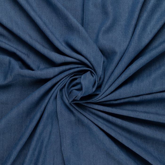 Böttger Stoffenwinkel - midden blauw lyocell jeans stof Italiaans import - 66065