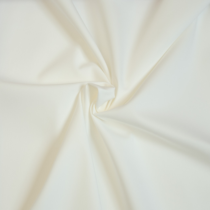 Böttger Stoffenwinkel - off-white satijnkatoen stof met stretch Italiaans import - 62667