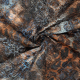 Böttger Stoffenwinkel - bruin blauw  gestepte stof met animal bedrukking - 62384