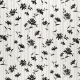 Böttger Stoffenwinkel - wit micro stof met zwarte bloemen - 29102