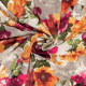 Böttger Stoffenwinkel - peachskin oranje cerise grijs gebloemd bedrukt - LD38756