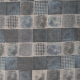 Böttger Stoffenwinkel - ijsblauw grijs fantasie geruit inkjet print wol vilt italiaans import - 47443