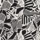 Böttger Stoffenwinkel - zwart wit micro stof abstract bedrukt - 51809