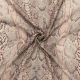 Böttger Stoffenwinkel - beige jacquard met bruin grijs snake dessin bedrukt italiaans import - 53822