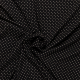 Böttger Stoffenwinkel - zwart stretch zijde crepe satijn met fijne witte stippen Italiaans import - 54082