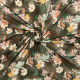 Böttger Stoffenwinkel - mosgroen viscose stretch tricot met pastel bloem en pauw inkjet print - 54743