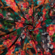 Böttger Stoffenwinkel - linnen viscose met aqua rood groen vol bloemdessin digitale print - 57036