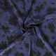 Böttger Stoffenwinkel - blauw lyocell met zwarte bloemen bedrukt - 57742