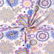 Böttger Stoffenwinkel - roze pastel stretch jersey katoen met cerise geel blauw fantasie dessin - 58193