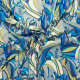 Böttger Stoffenwinkel - blauw lime abstract dessin viscose blend scuba italiaans import - 58236