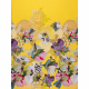 Böttger Stoffenwinkel - geel crepe zijde viscose panel met bloem dessin Italiaans import - 58300