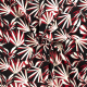 Böttger Stoffenwinkel - zwart katoen viscose blend linnenlook room rood abstract bloem dessin - 58509