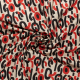 Böttger Stoffenwinkel - room zijde katoen met rood zwart abstract dessin italiaans import - 58833