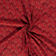 Böttger Stoffenwinkel - zwart viscose poplin met rood bladeren dessin - 59681