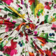 Böttger Stoffenwinkel - gebroken wit stretch tricot stof met cyclaam groen geel abstract bloemdessin - 59739