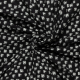Böttger Stoffenwinkel - zwart satijnkatoen stof met stretch off white abstract bedrukt - 60548