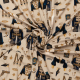 Böttger Stoffenwinkel - zand punta milano stof met royal tenue dessin Italiaans import - 61108