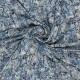 Böttger Stoffenwinkel - ivoor viscose met blauw fantasie dessin bedrukt frans import - 61313