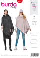 Böttger Stoffenwinkel - poncho (maat 34-44) Burda 6175 - Burda6175