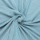 turquoise ivoor pied de poule couture bouclé stof