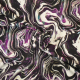 Böttger Stoffenwinkel - zwart paars wit stretch JERSEY stof italiaans import - 64612