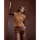 Böttger Stoffenwinkel - Bruin rayon (viscose) Italiaans import - 65483
