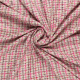 Böttger Stoffenwinkel - beige fuchsia geel geruit couture bouclé stof - 65777