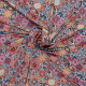 Böttger Stoffenwinkel - gebroken wit cool viscose stof met oranje roze lila grafisch dessin Italiaans import - 65954