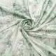 Böttger Stoffenwinkel - gebroken wit  viscose satijnstof met oud groen fantasie dessin Italiaans import - 65955