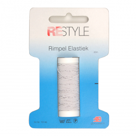 ReStyle Rimpel Elastiek, 20m, wit