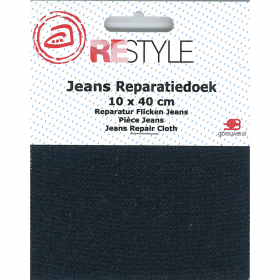 ReStyle Jeans reparatiedoek, 10 x 40 cm, donkerblauw