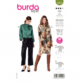 jurk en blouse (maat 34-44) Burda 5973