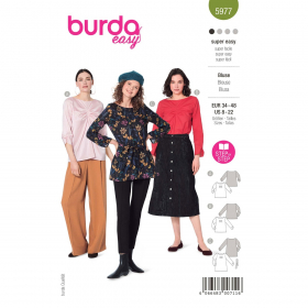 blouse (maat 34-48) Burda 5977