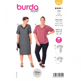 jurk en shirt (maat 44-54) Burda 6018