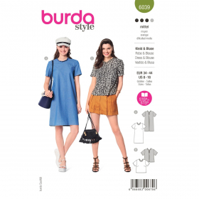 jurk en blouse (maat 34-44) Burda 6039