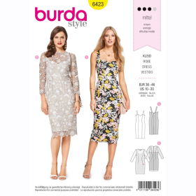 jurk (maat 36-46) Burda 6423