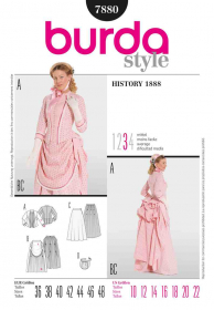 historische jurk (maat 36-48) Burda 7880