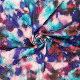 roze blauw paars fuchsia digitaal camouflage gestepte stof