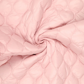 licht roze gewatteerde stof met sneeuwvlok stiksel