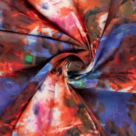 stretch denim stof bedrukt