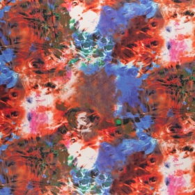 stretch denim stof bedrukt