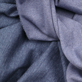 denim blauw double face melange jersey