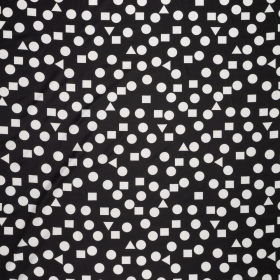 zwart micro stof bedrukt