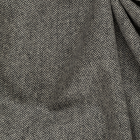 zwart wol-wit visgraat tweed