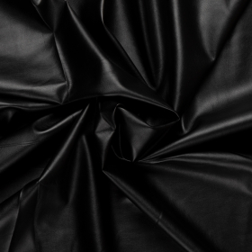 zwart imitatieleer stretch met grijze suedine rug
