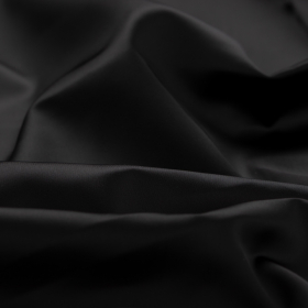 zwart stretch satijn stof