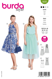 jurk (maat 36-48) Burda 5635