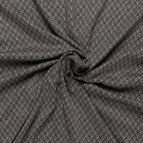 zwart grijs boogjes dessin jacquard jersey italiaans import